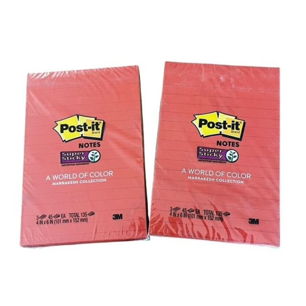 Post-It Super Sticky A World of Color Marrakesh Collection 4 x 6 Inch Pads